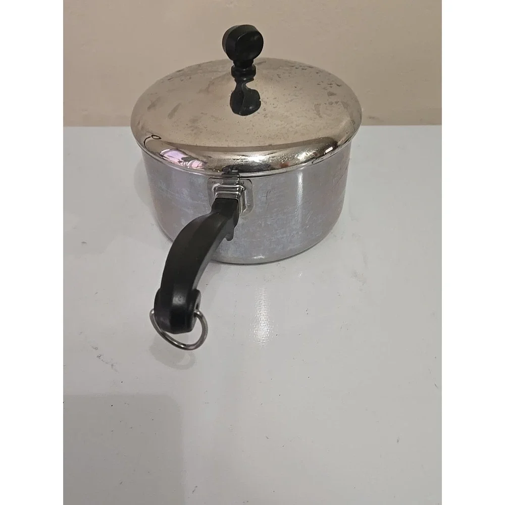 VTG Farberware 2 Qt Saucepan w/ Lid Stainless Steel Aluminum Clad Pot USA Retro